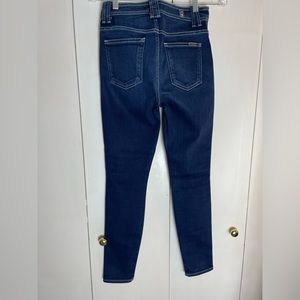 7 for All Mankind dark wash skinny jeans, mid-rise, size 25